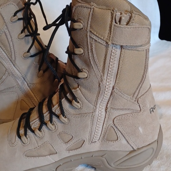 Reebok Beige  Tactical First Responder Boots Size 10 W Leather Uppers Side Zippe main image 4